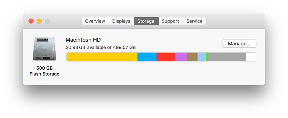storage in mac